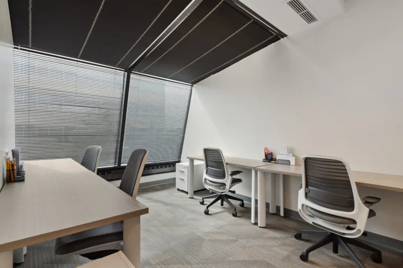 Private office set up with desks for a small team